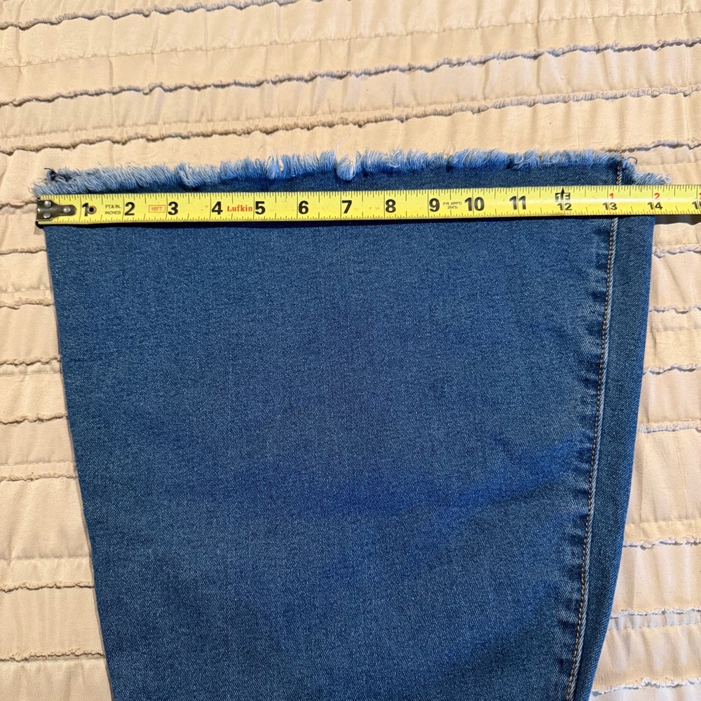 Entro High Rise Button Fly Flare Bell Bottom Denim Jeans Small P14710 Boho Retro - Picture 9 of 9